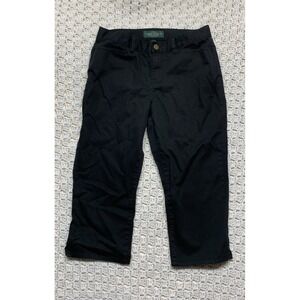 Lauren Jeans Co. LRL Cropped Pants Womens‎ 4 Petite Black Classic Midcalf Casual